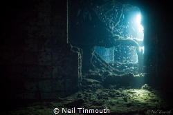 Ray of light entering the shower block on the Gosei Maru ... by Neil Tinmouth 